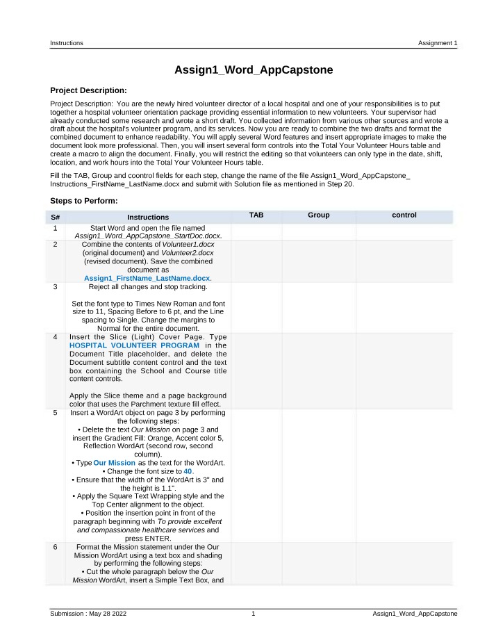 Assignment 1 - App Capstone
