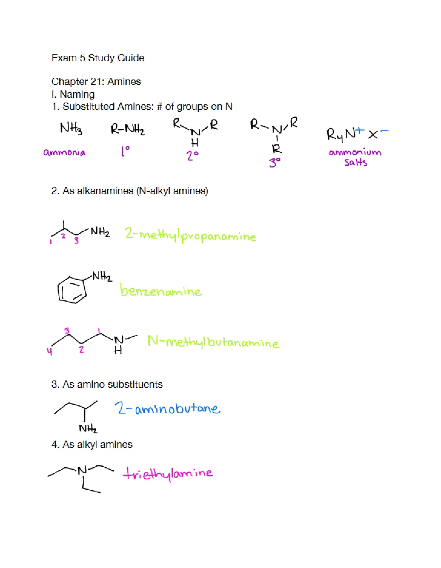 Guide for Exam Five Study
