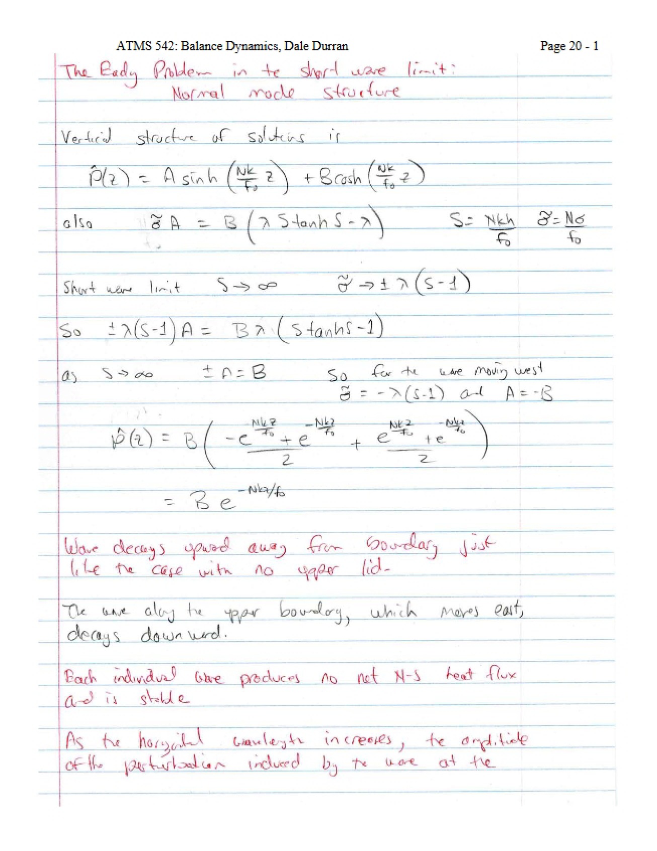 Notes from Lecture