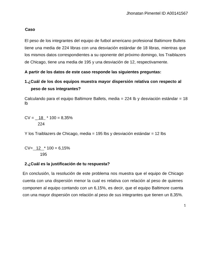 Análisis de Dispersión de Peso - Baltimore Bullets vs. Chicago Trailblazers