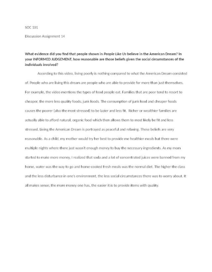 Assignment 14 for Discussion