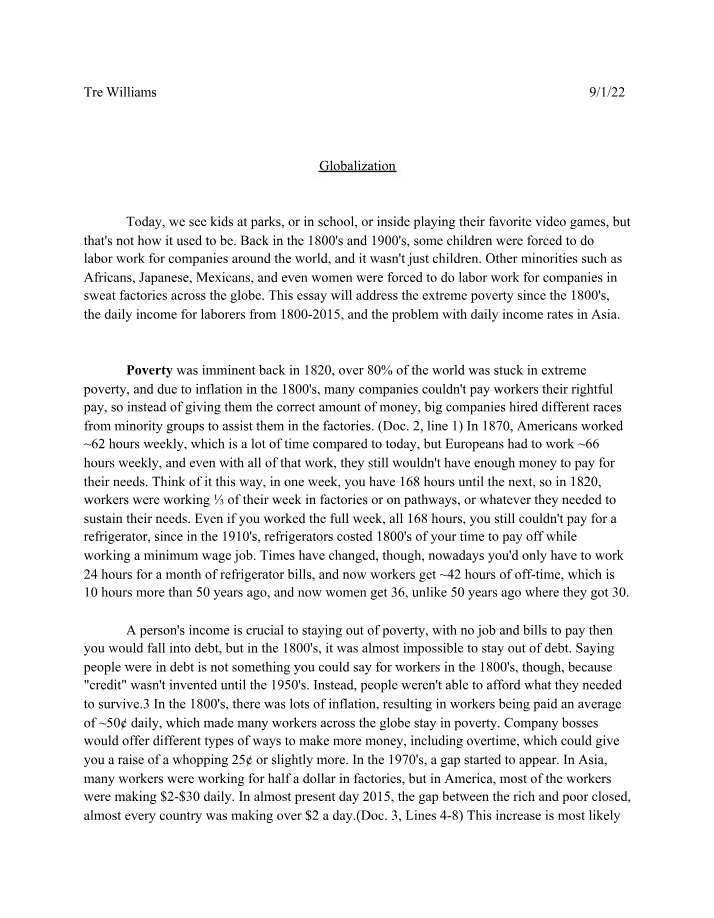 GLYMISC - Globalization Overview