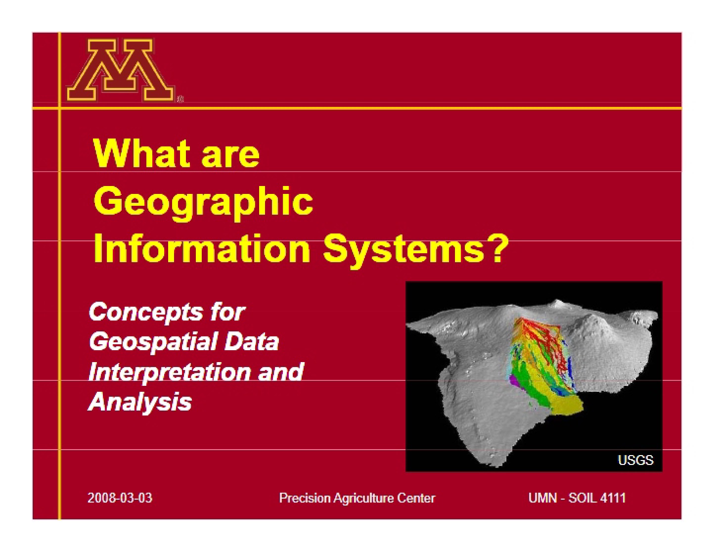 Defining Geographic Information Systems