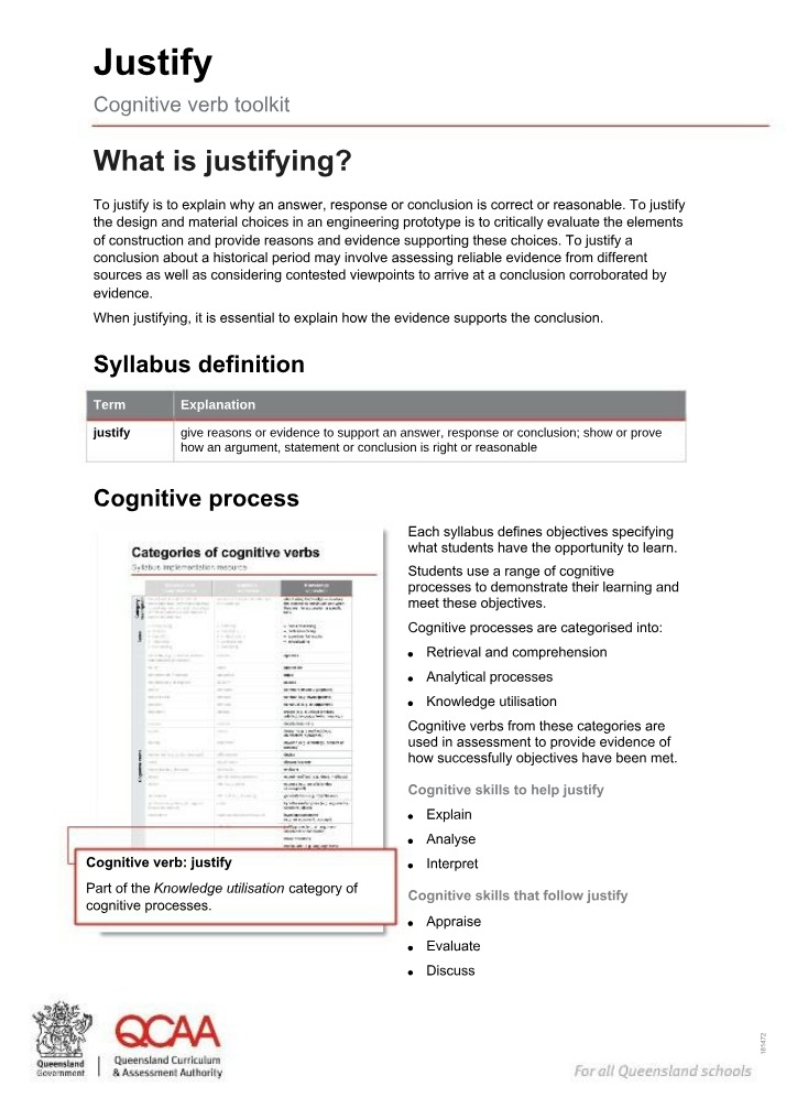 BSB 30120 Justification Document