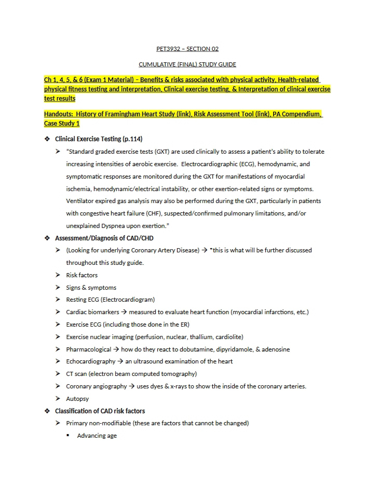 Course Study Guide