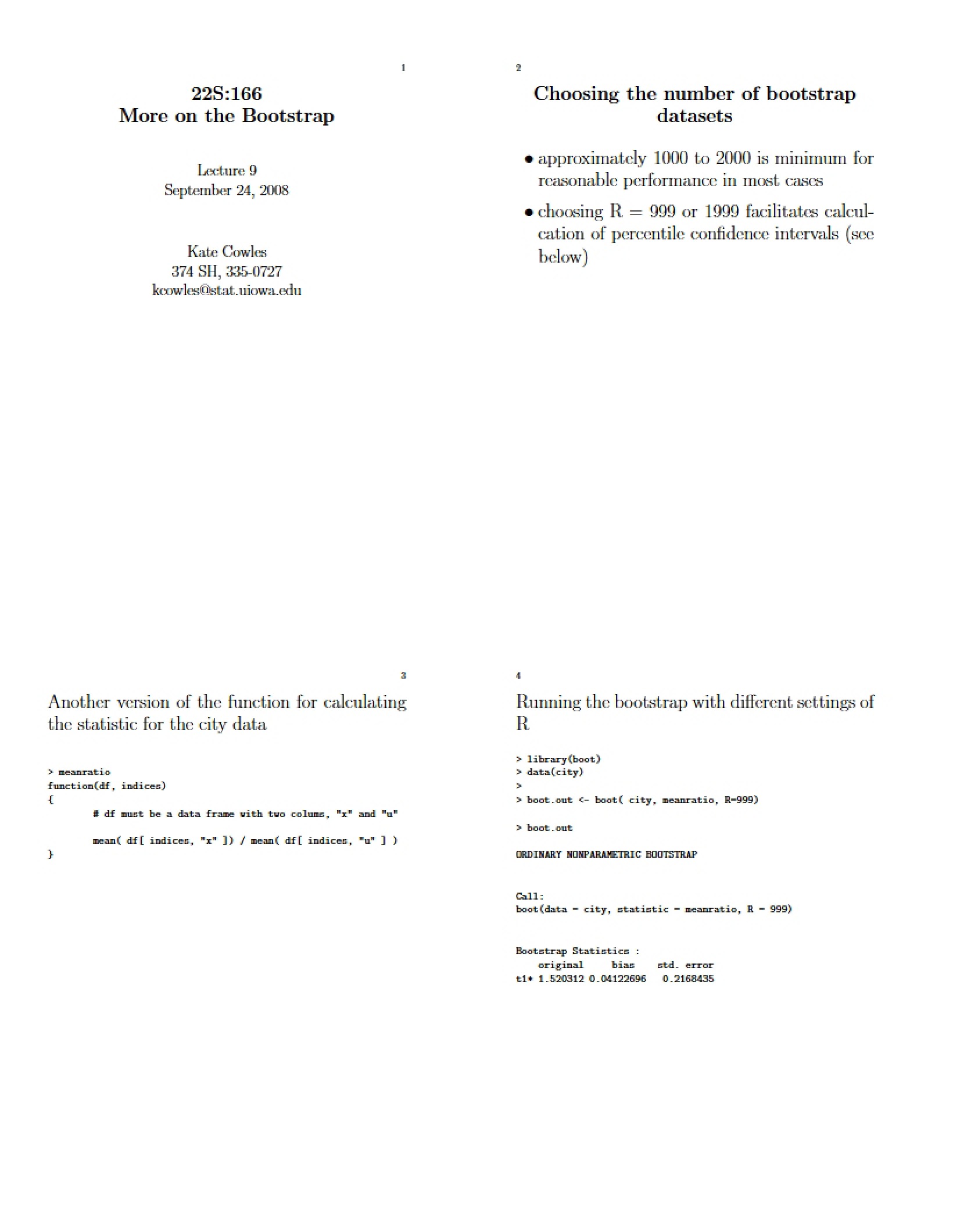 Bootstrap Methods