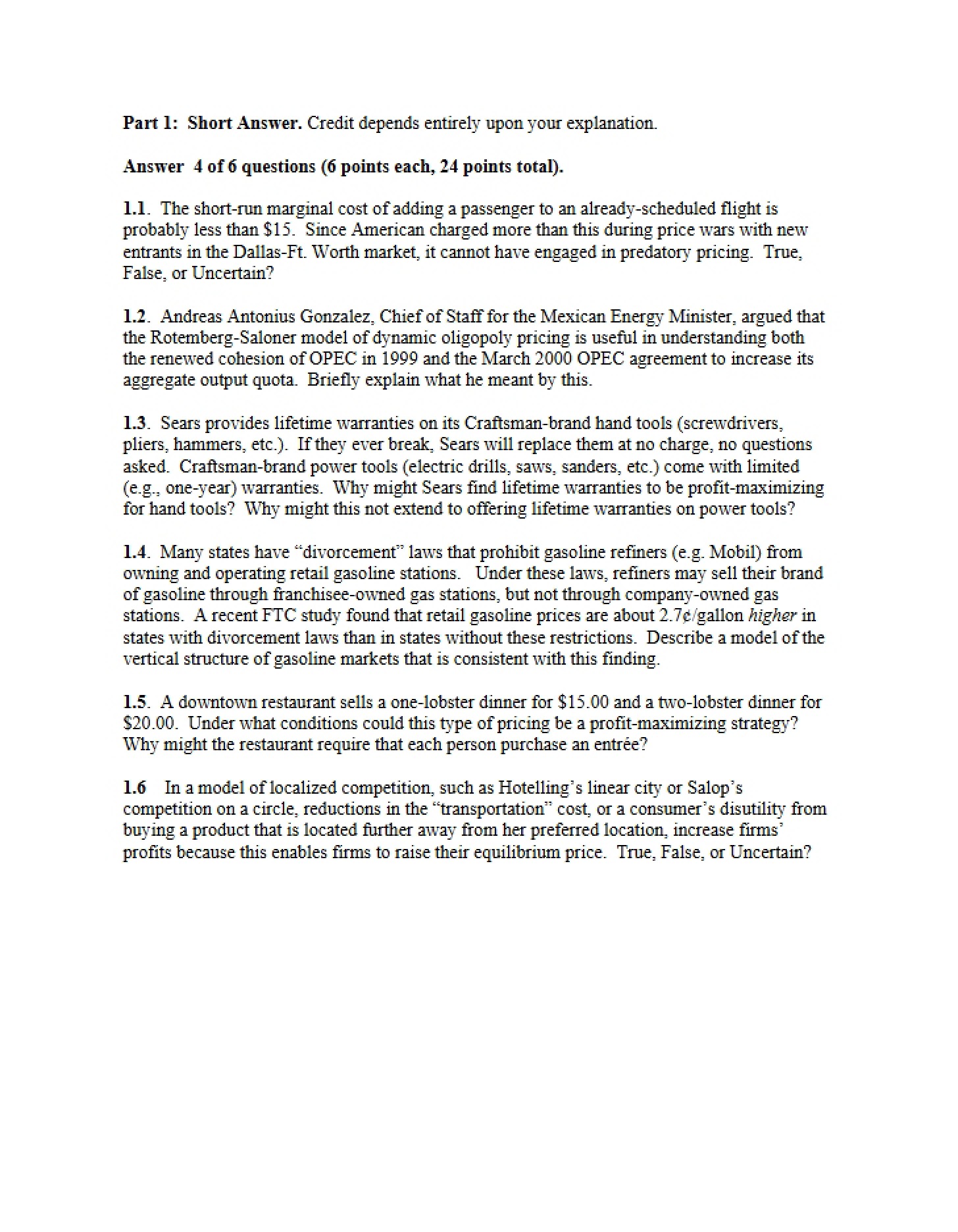 Set of Problems 1