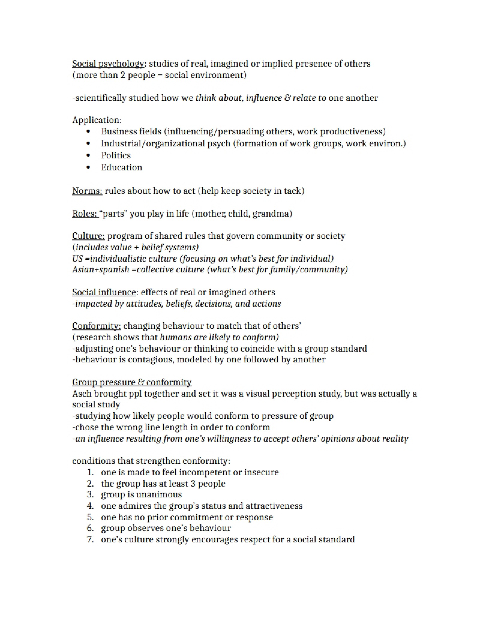 Social Psychology Fundamentals