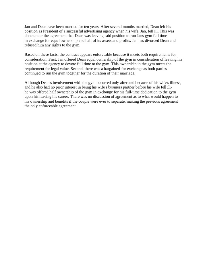Lesson 3 Discussion - Consideration and Equity