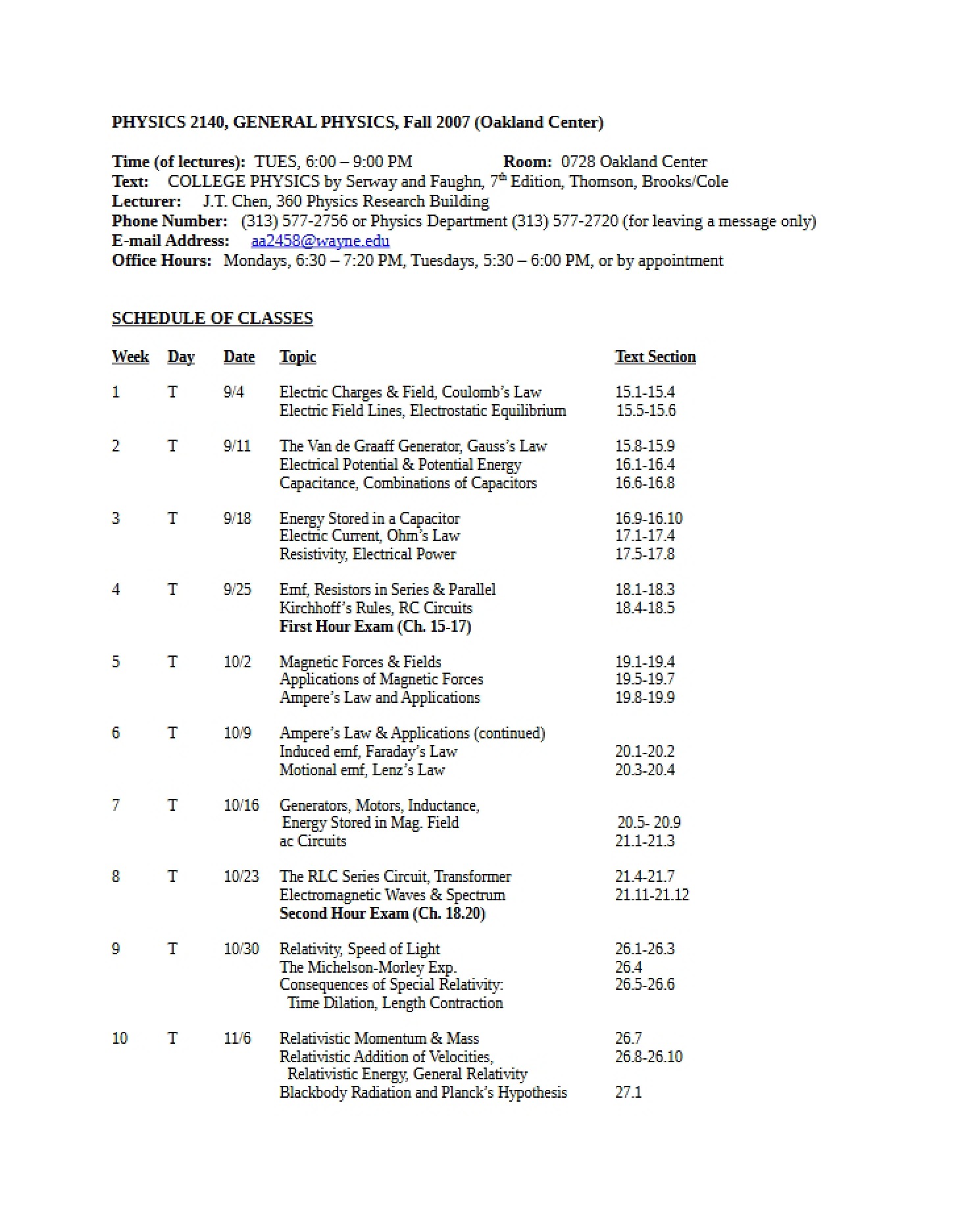 Academic Syllabus