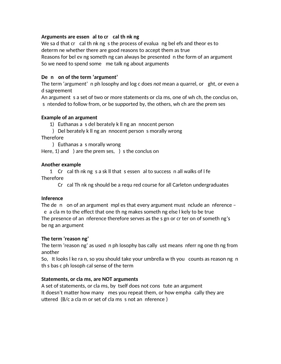 Logic and Arguments