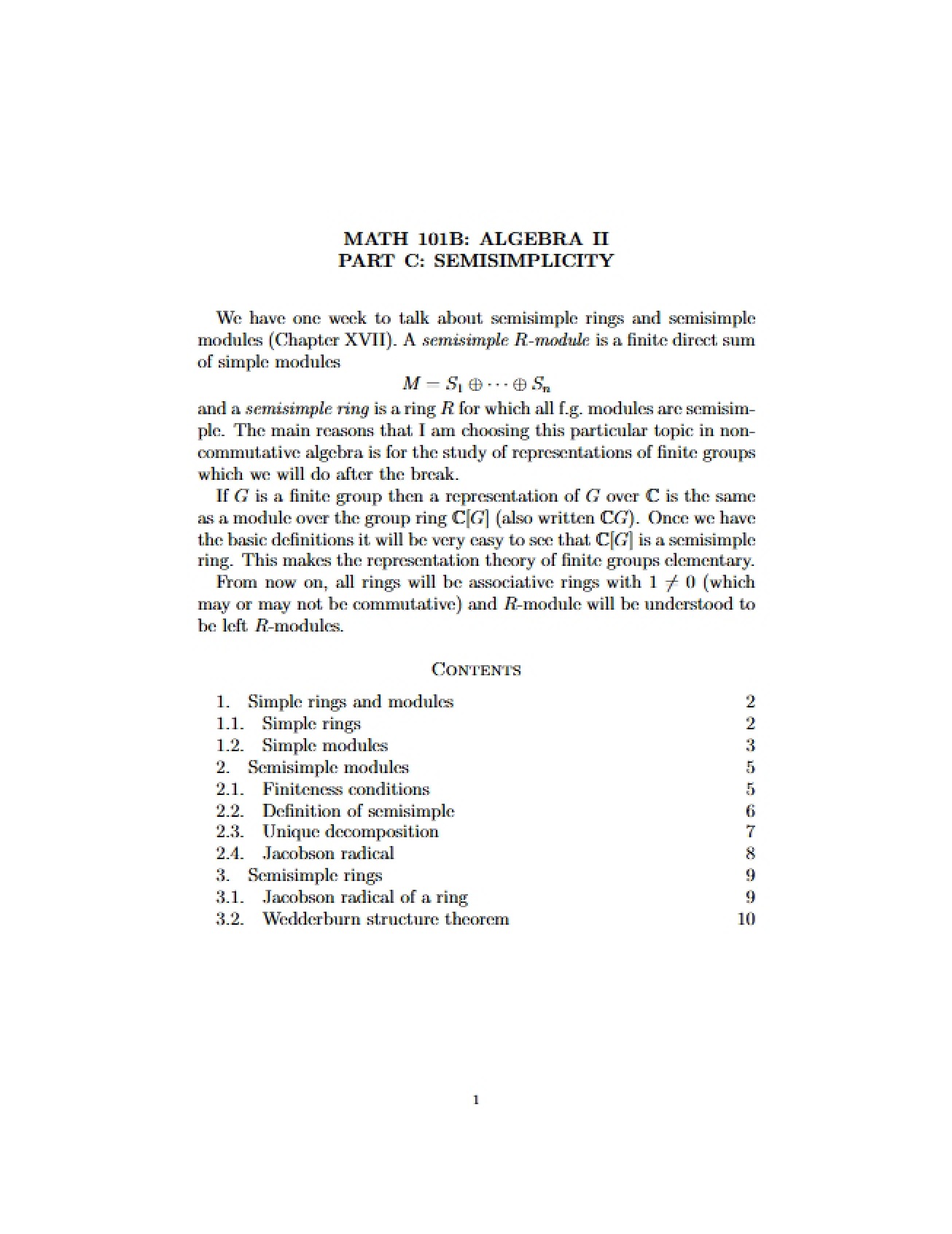 Semisimplicity Part C