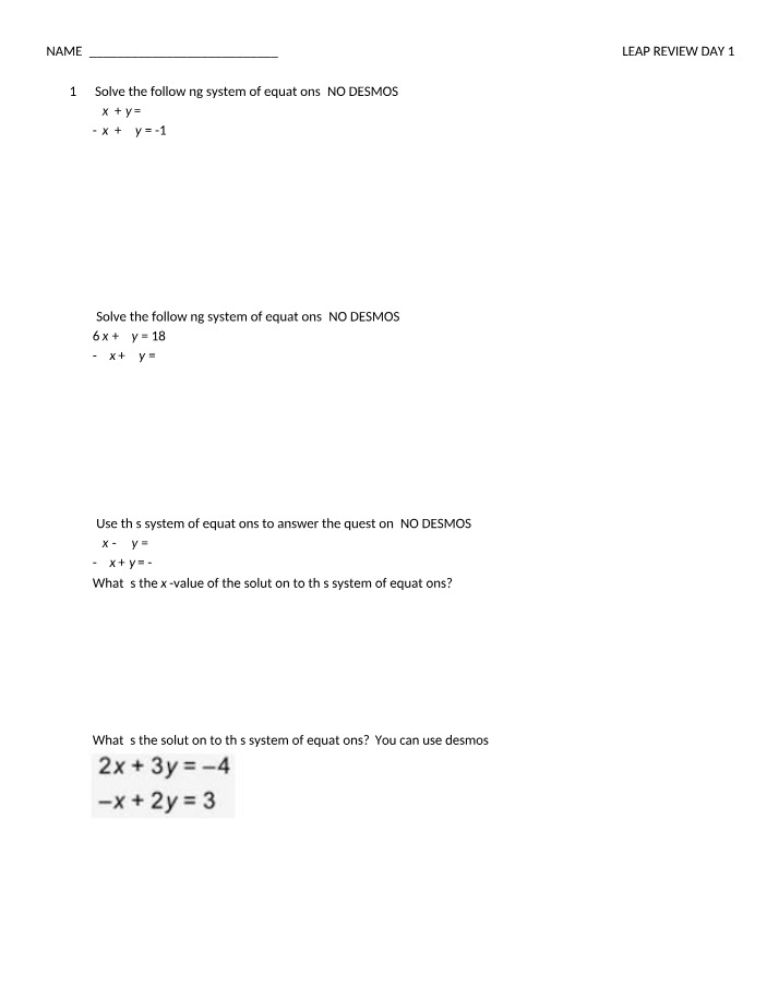 Step-by-Step Guide for Solving Systems of Equations