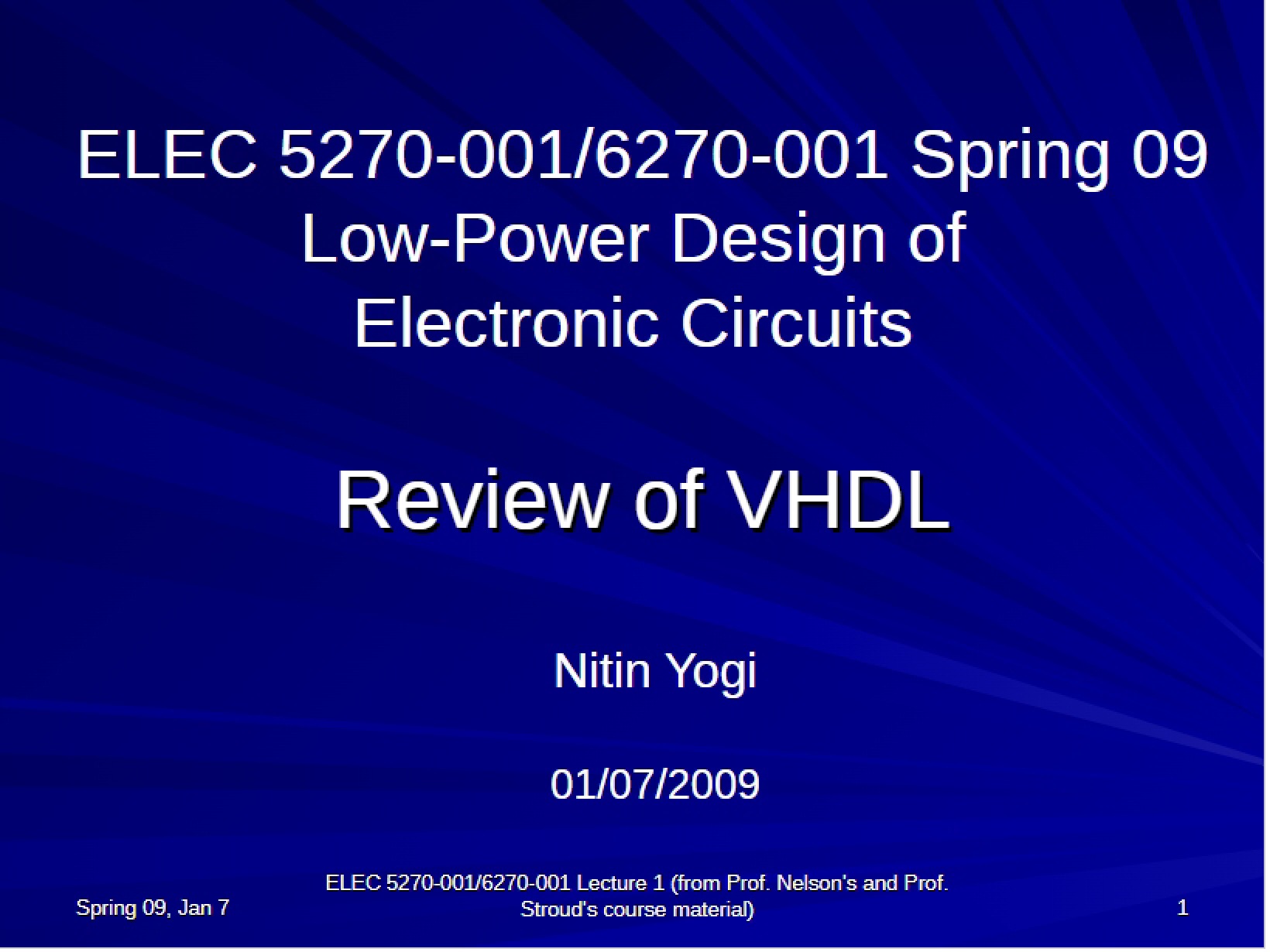 VHDL Review