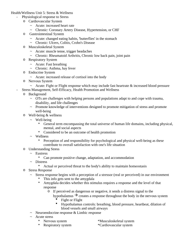 OCTH5130 - Course Document