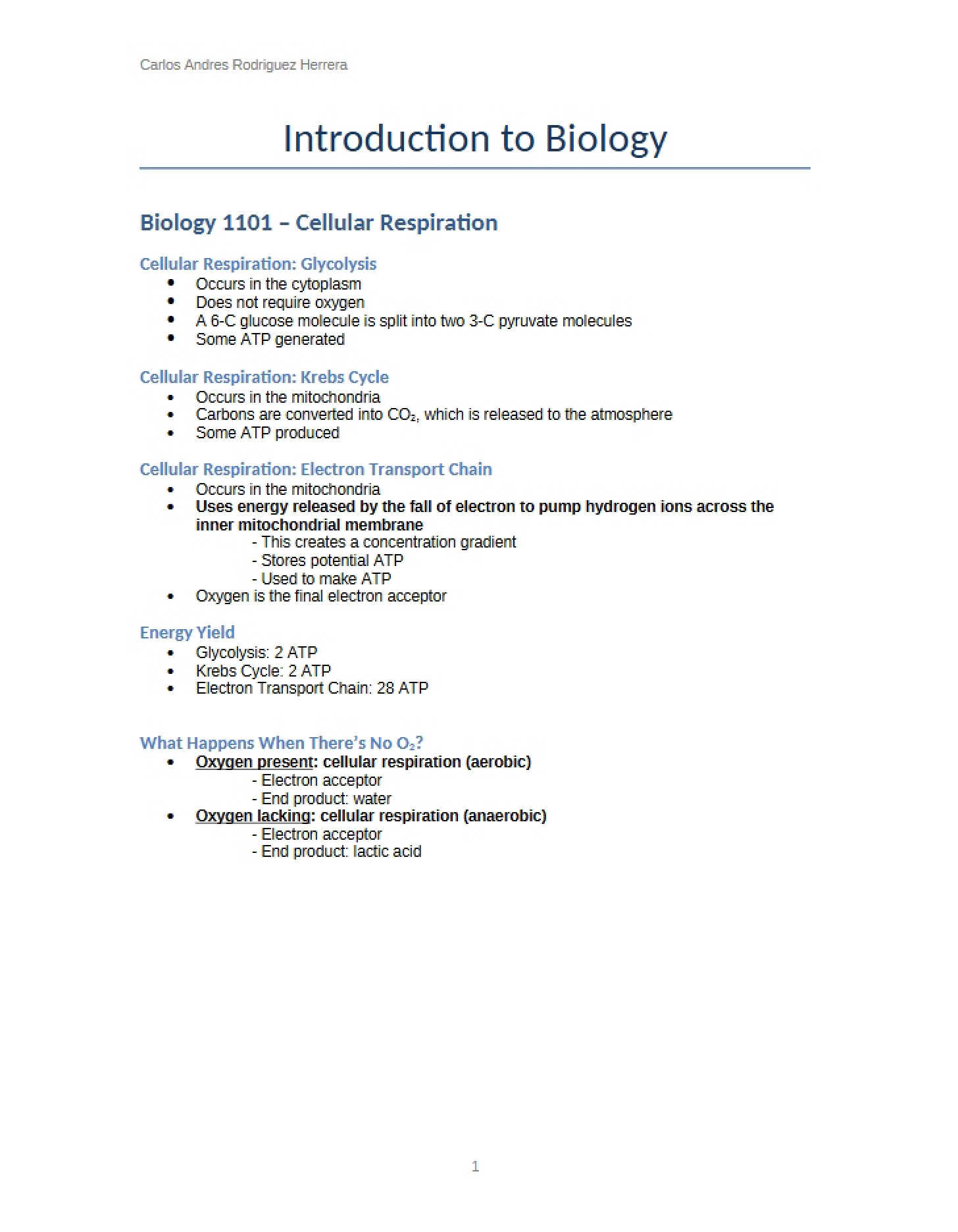 Biology Introduction