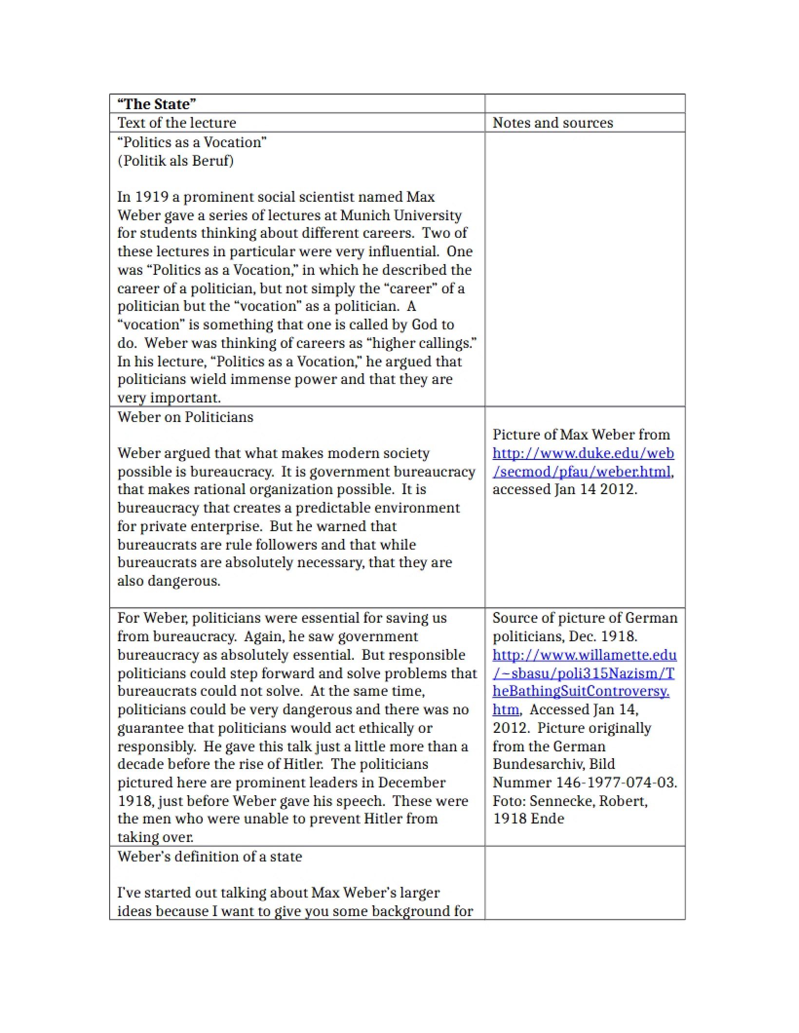 Text and Notes on The State - Theory 2A