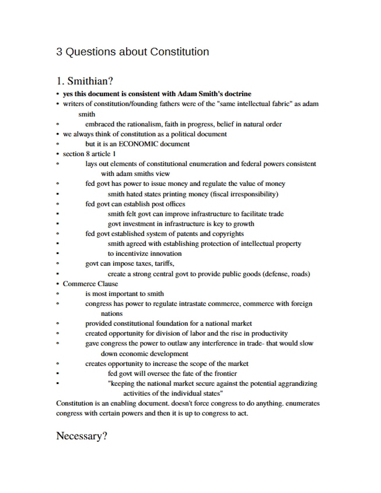Constitution Three Key Questions
