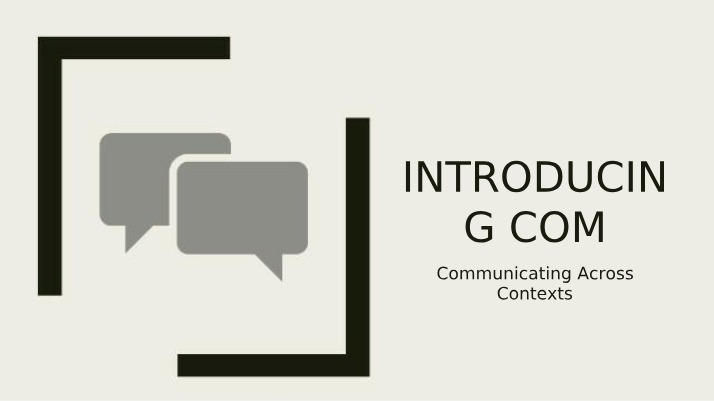 Introduction to COM101 (2022 PPT)