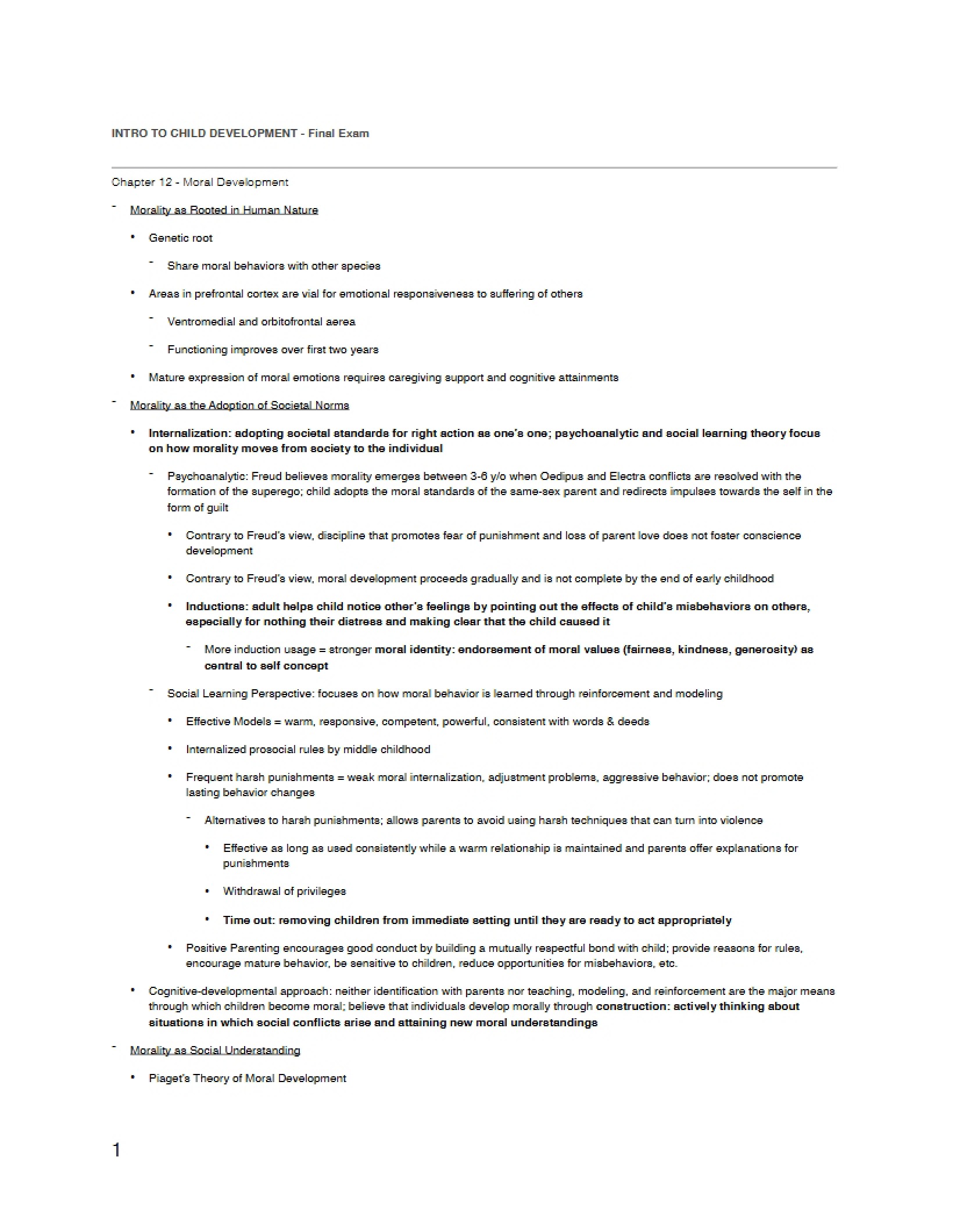 Moral Development Chapter 12