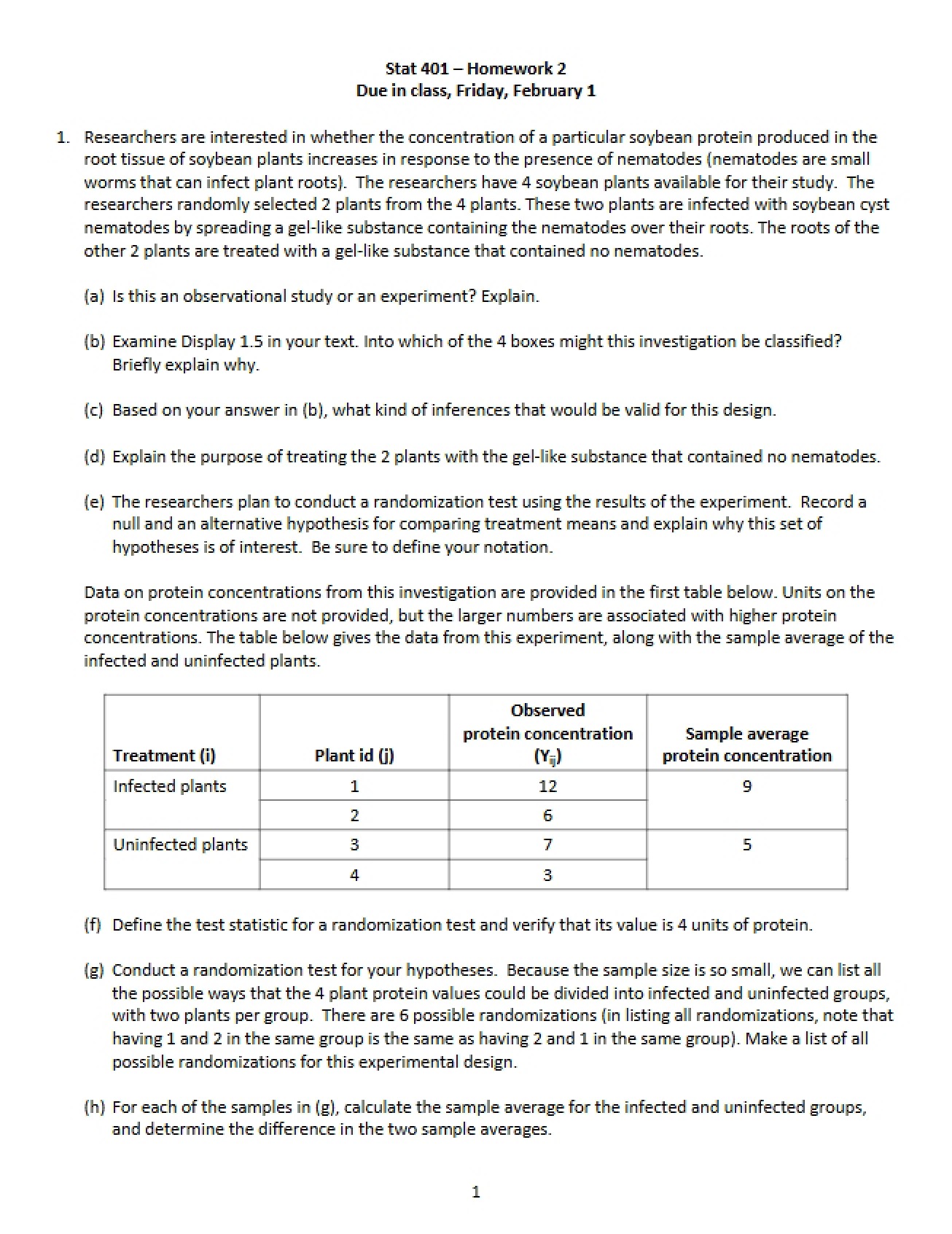 Second Homework for Statistical Methods for Research