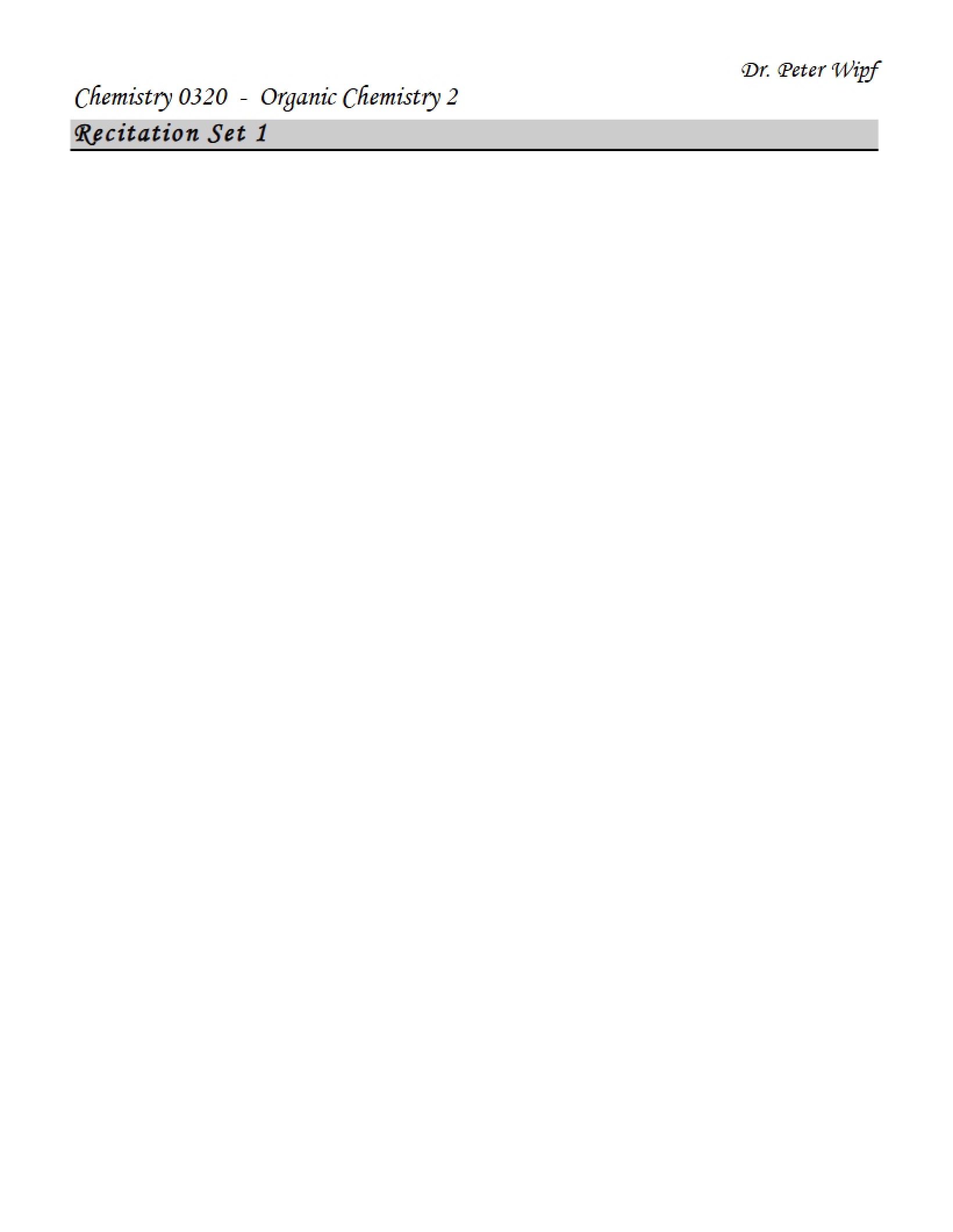 Organic Chemistry II