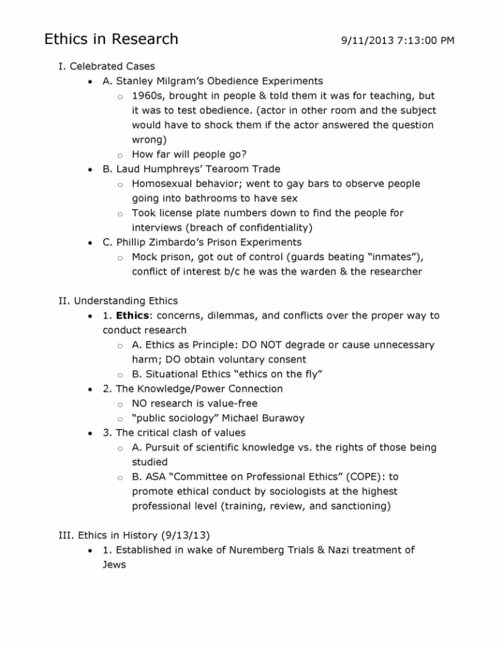 Methods of Inquiry Notes