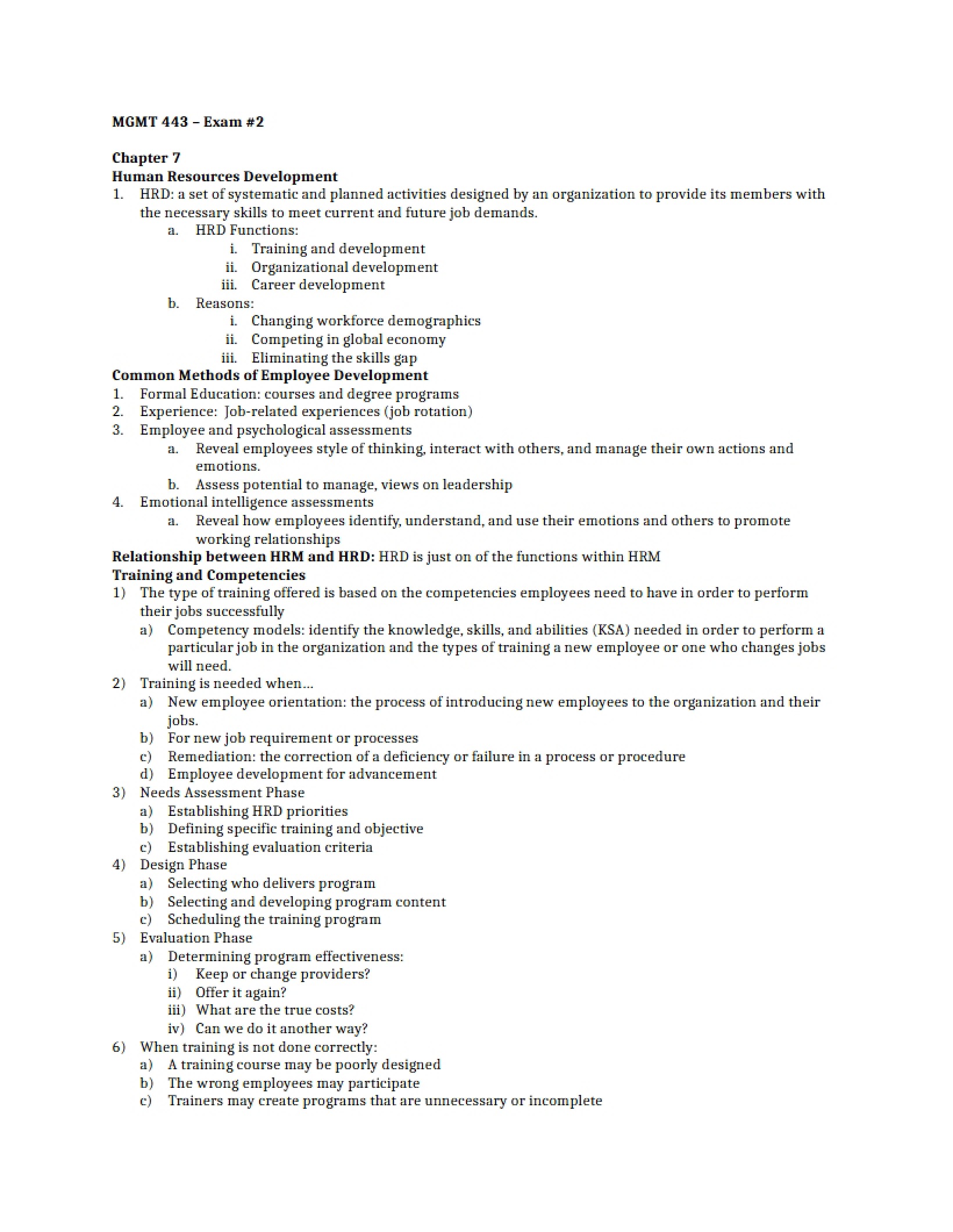 Study Guide for Exam Two Part 2