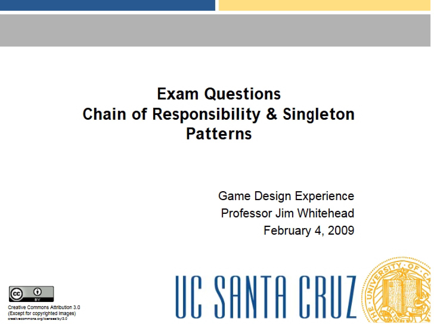 Singleton and Chain of Responsibility Patterns