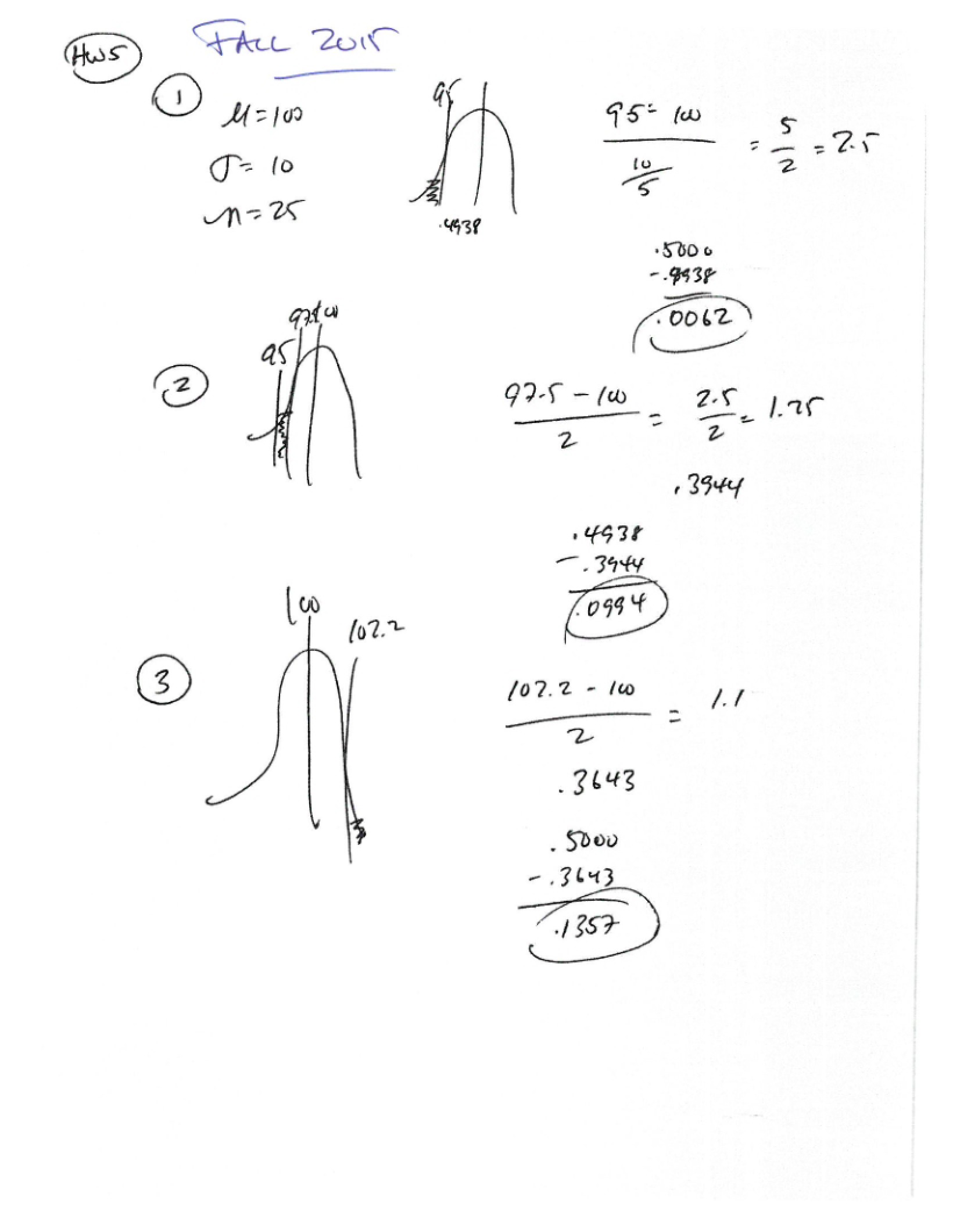 Key for Homework Five