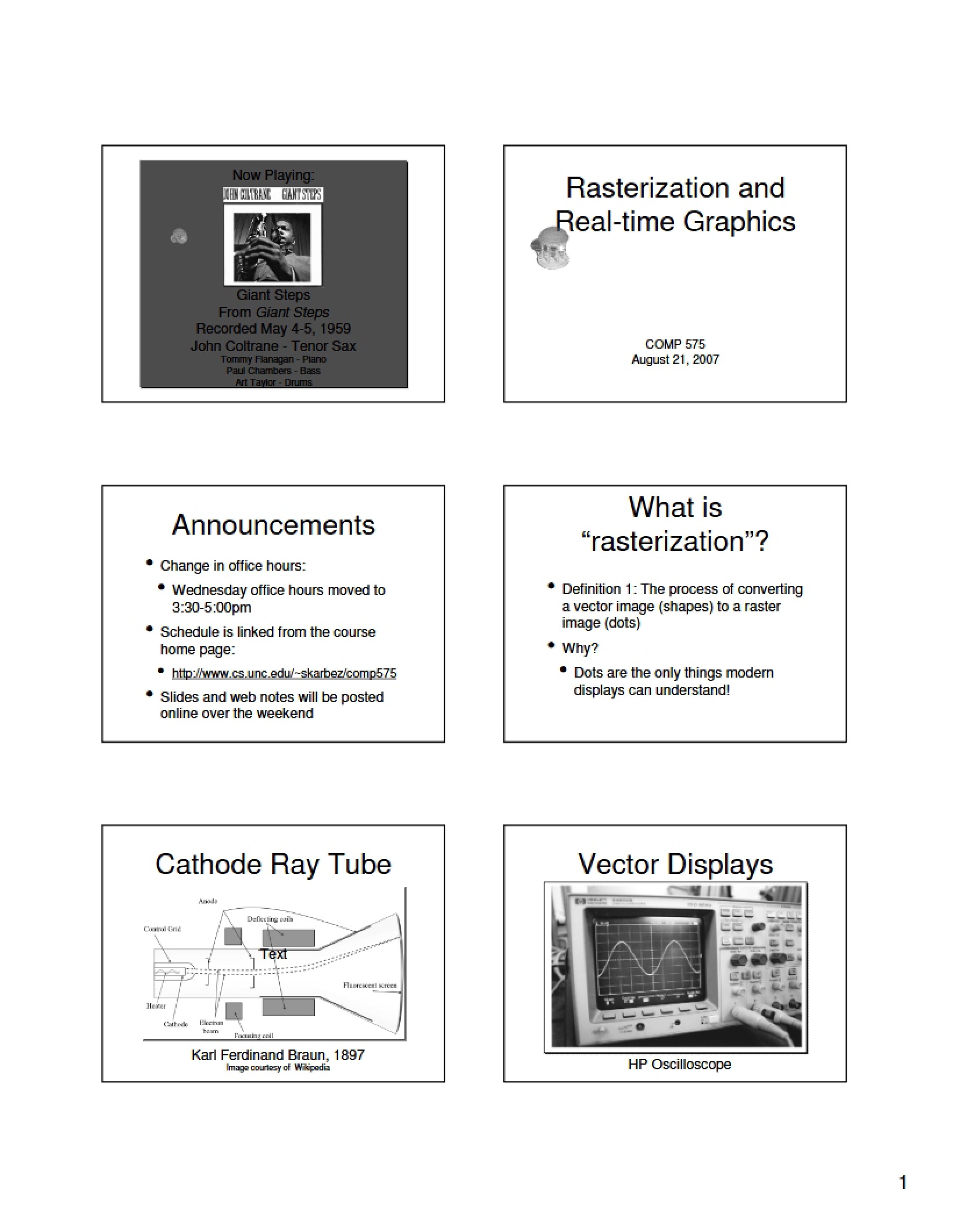 Real-time Graphics and Rasterization
