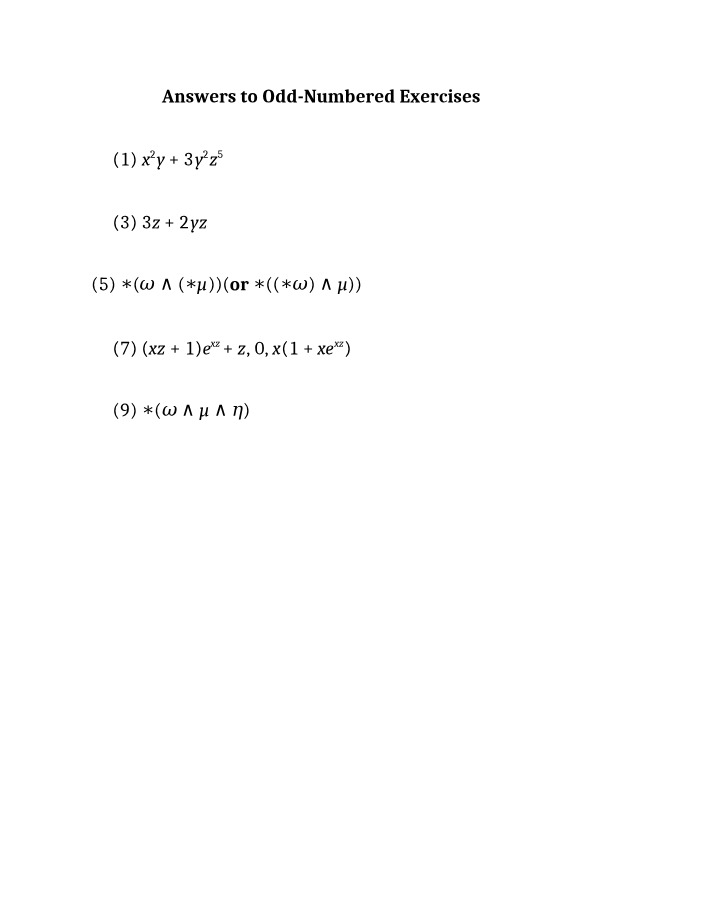 Solutions for Odd-Numbered Exercises