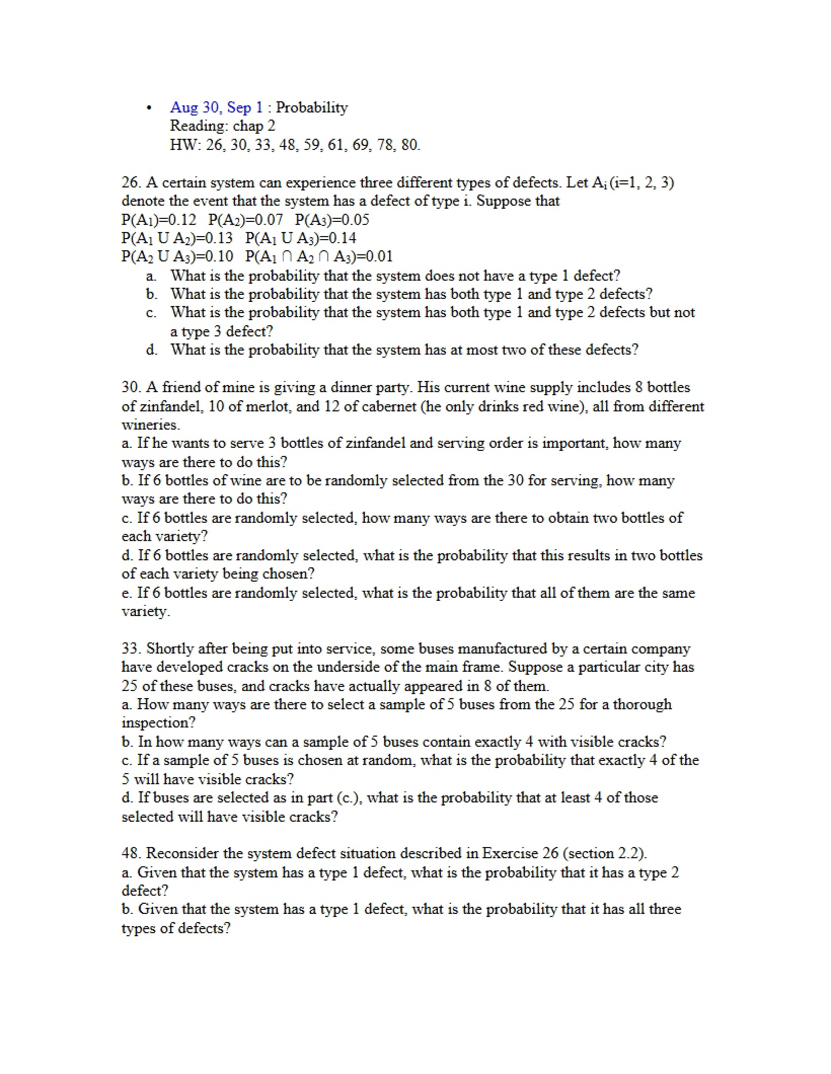 Engineering Stats Homework