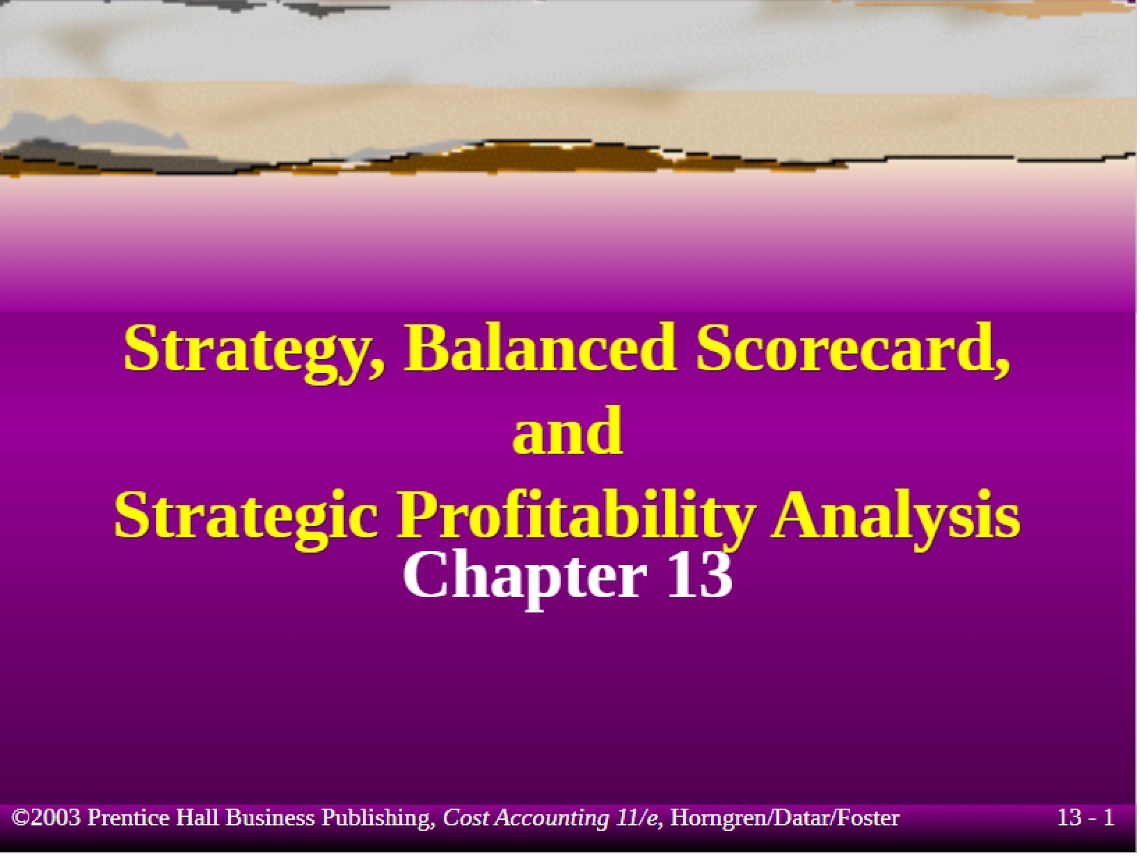 Analysis of Strategic Profitability