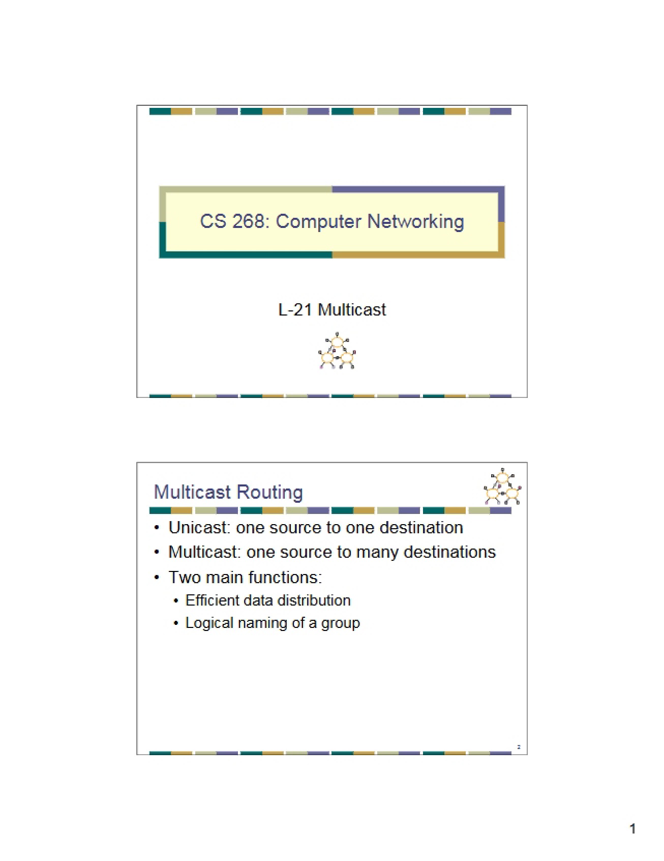 Routing Lecture Notes