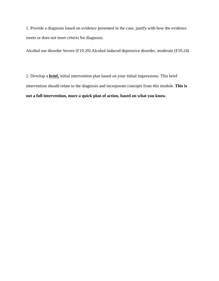 Alcohol-Induced Depressive and Alcohol Use Disorder Diagnosis