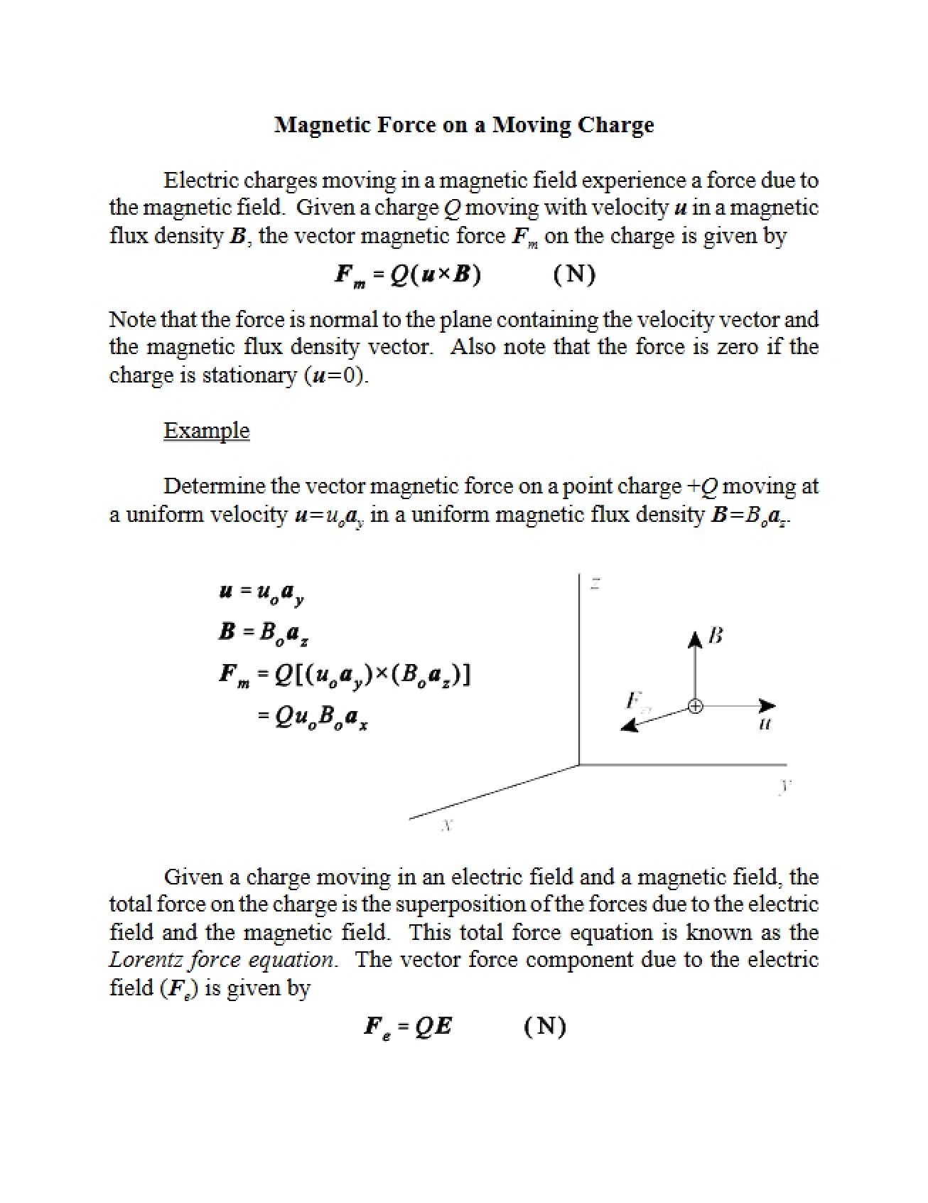 Moving Charges and Magnetic Force
