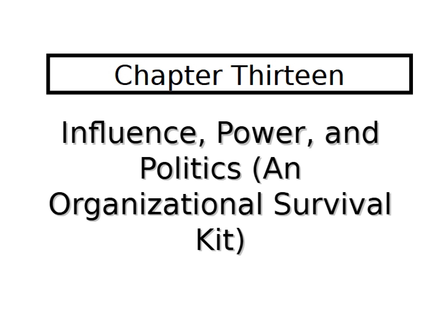 Behavior in Organizations
