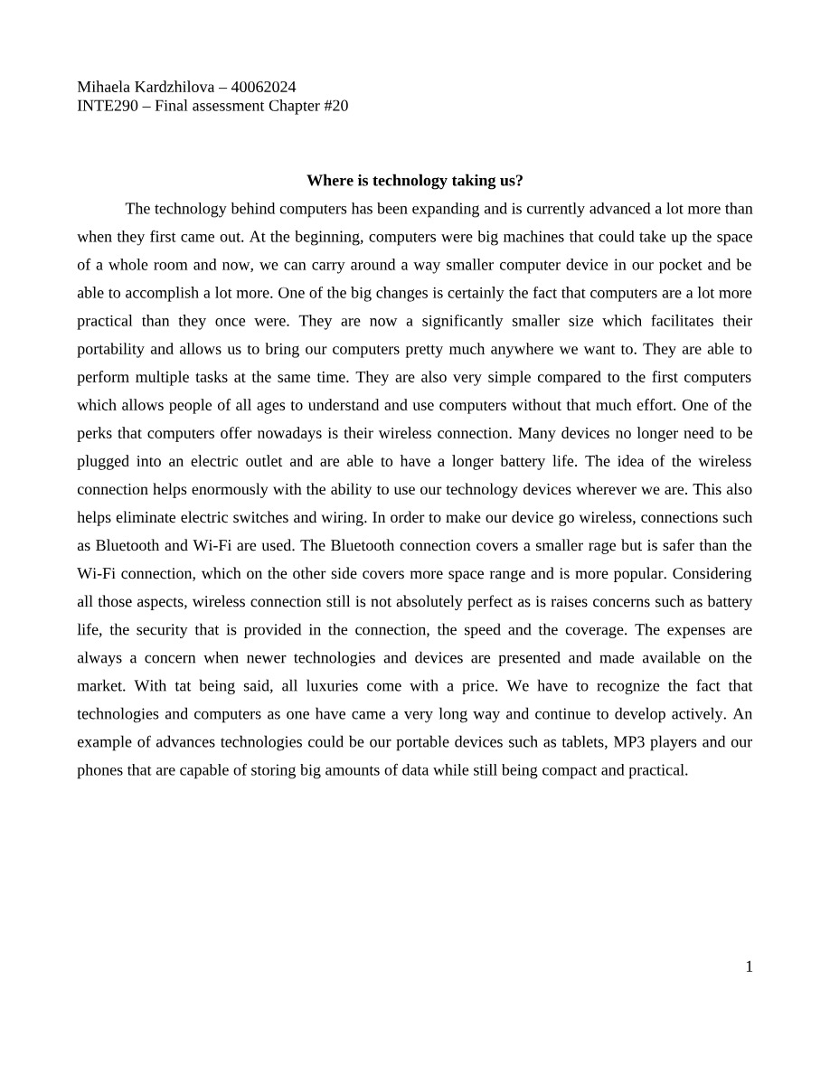 Chapter 20 Assessment for INTE 290