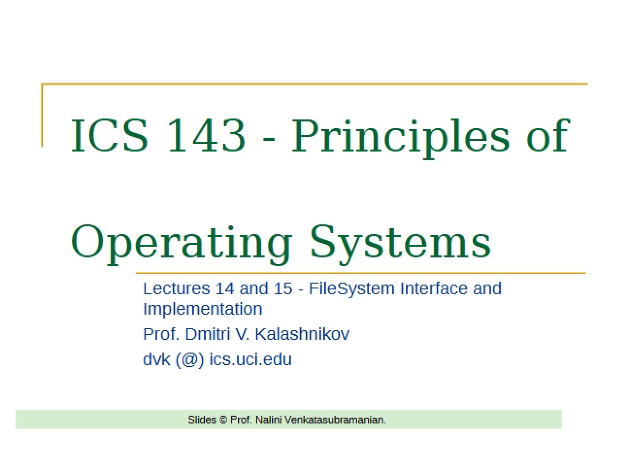 Fundamentals of Operating Systems