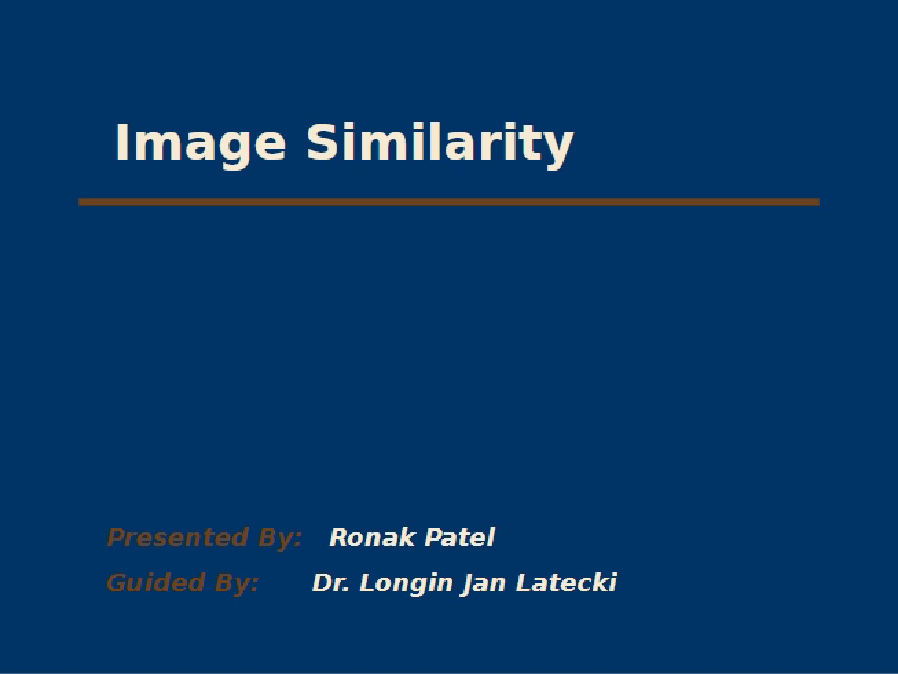 Evaluating Similarity in Images