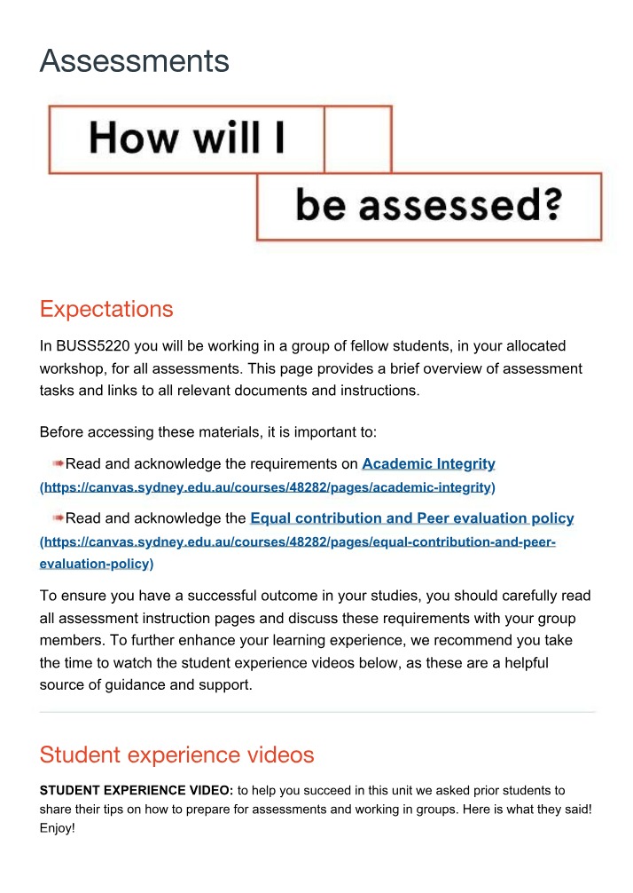 BUSS5220 Assessments