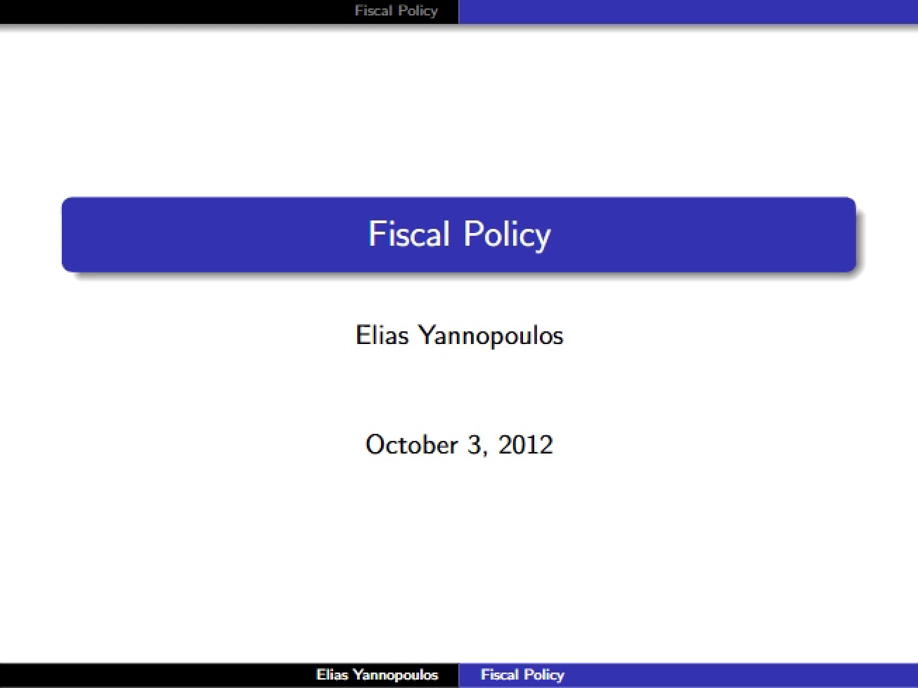 Handout (October 3, 2012)