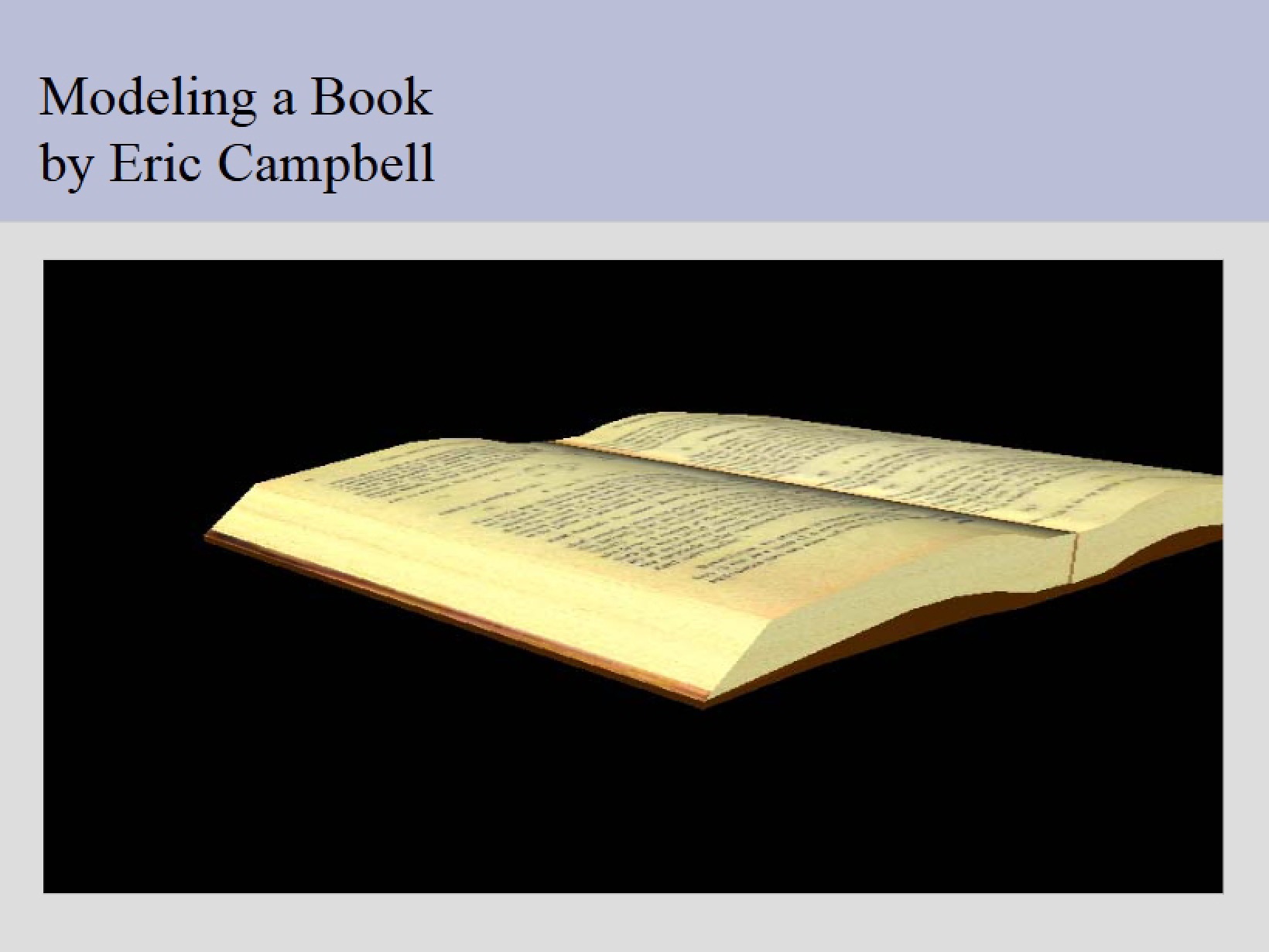 Book Modeling