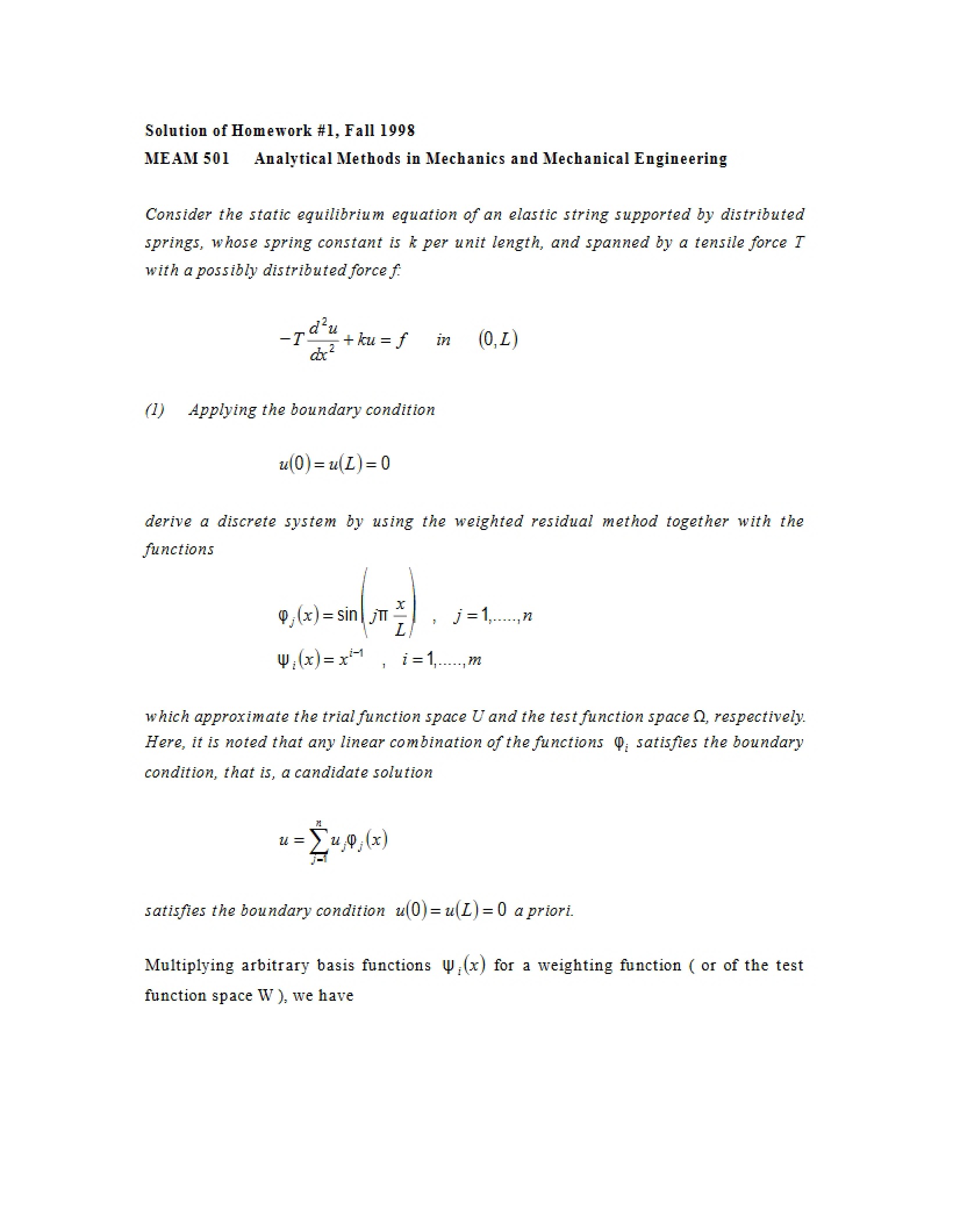 Mechanics Analytical Methods Study Guide