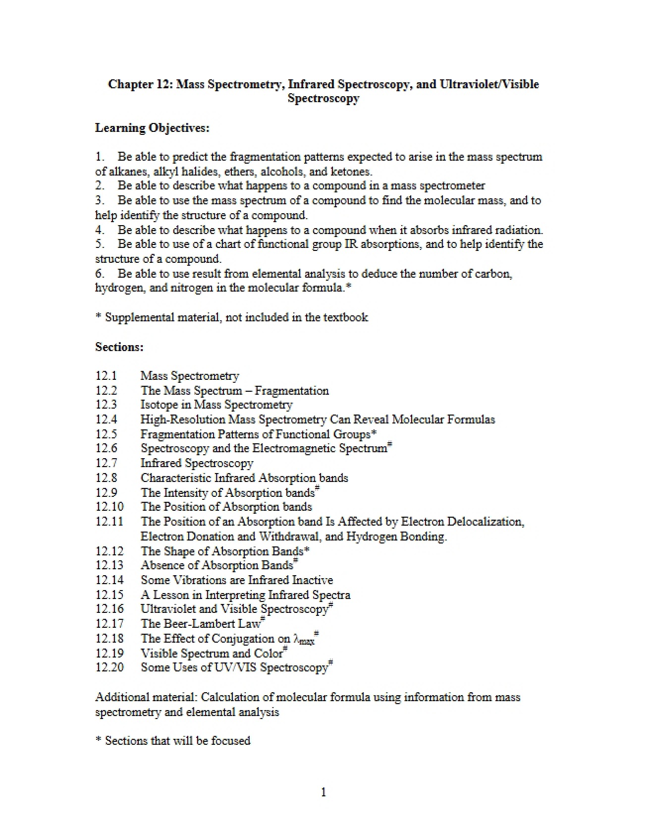 Spectrometry of Mass