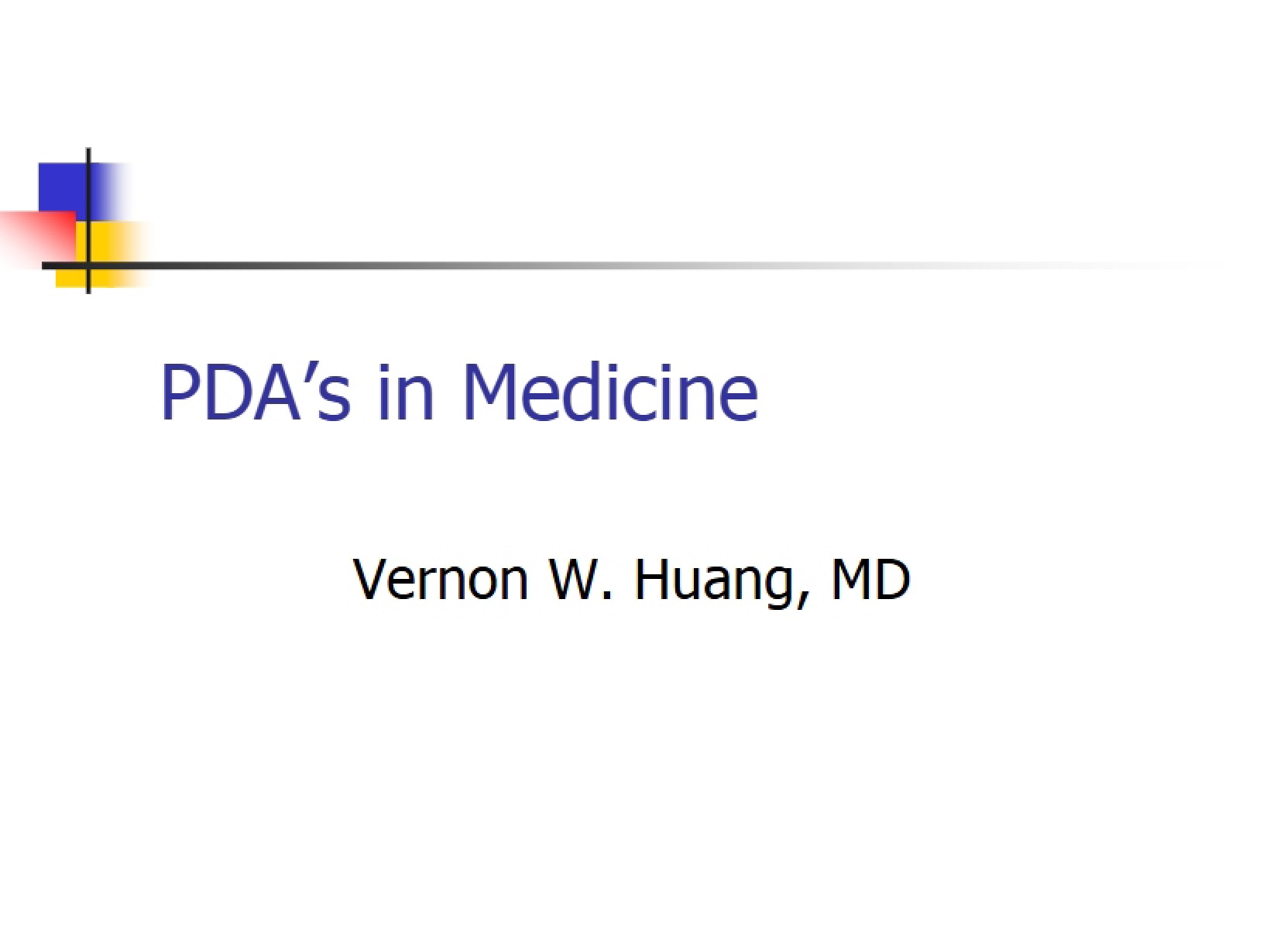Medicine and PDAs