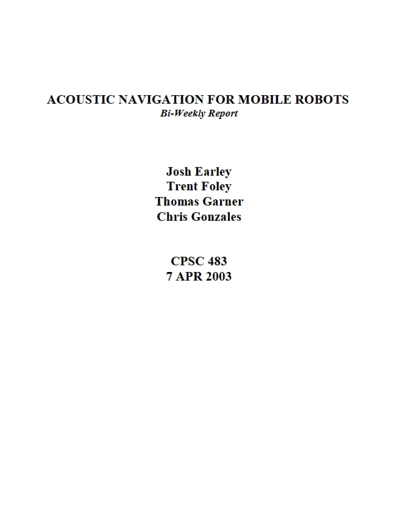 Third Acoustic Report