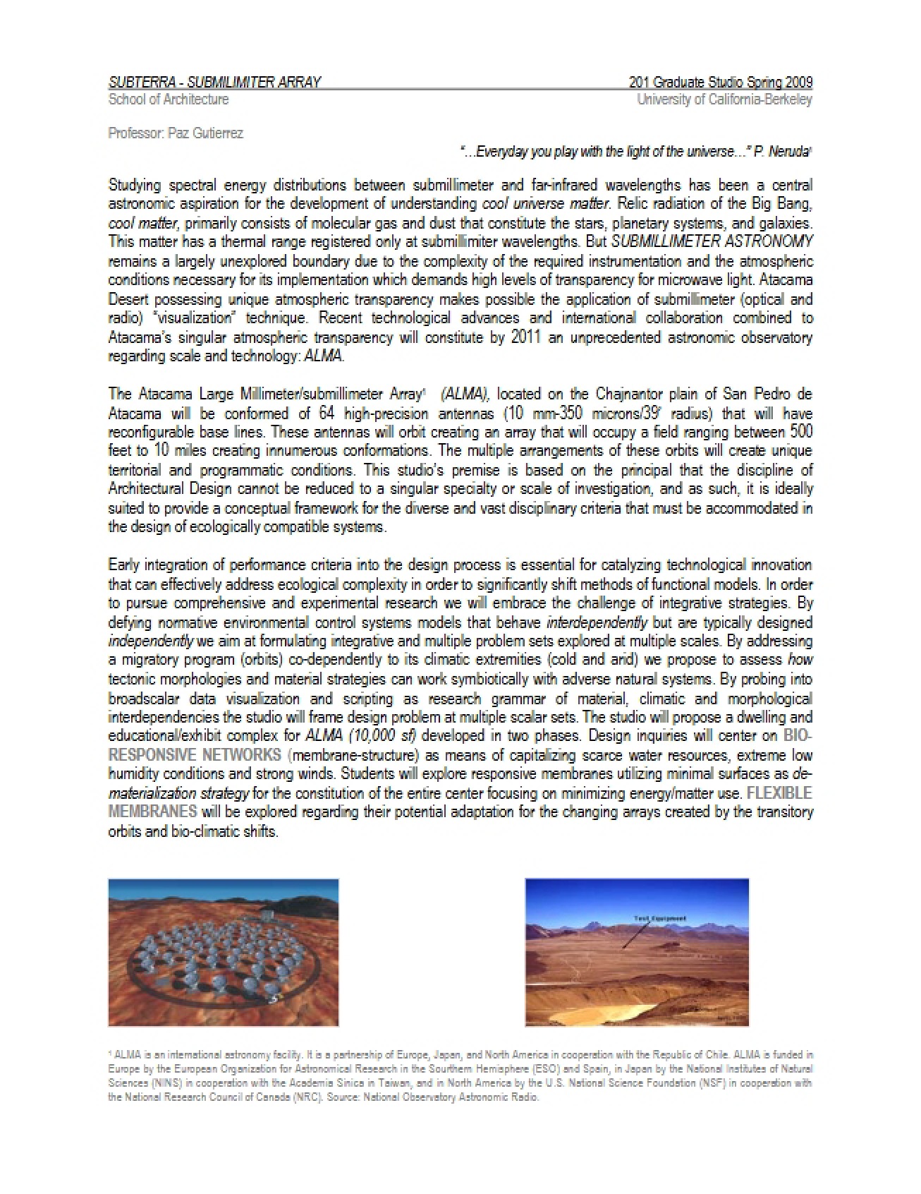 Architecture and Urbanism Curriculum