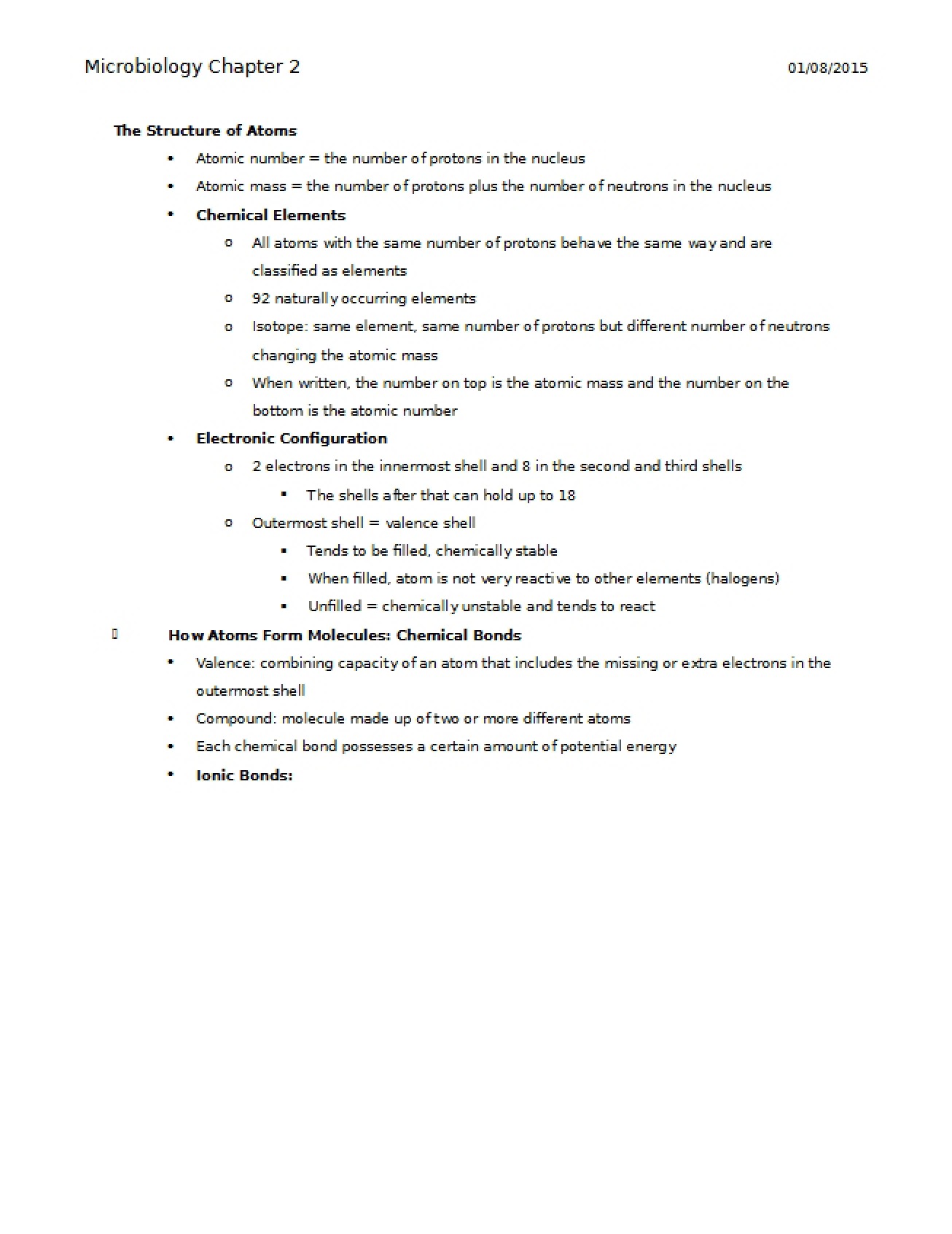 Chapter 2 Microbiology